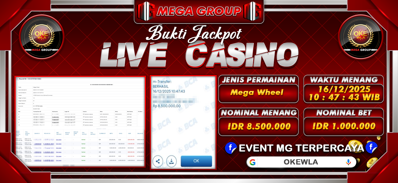 Bukti JP situs Okewla hari Selasa, 16 Desember 2025